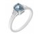 Art deco emerald cut aquamarine and baguette diamond ring main