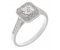 Luciana Art deco Asscher cut diamond halo cluster ring