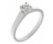 Flat shoulder round brilliant cut diamond solitaire engagement ring