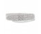 Clinton double row crossover diamond eternity ring top view