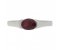 Maya modern oval shape ruby solitaire ring top view