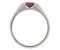 Maya modern oval shape ruby solitaire ring side view