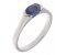 Maya modern oval shape blue sapphire solitaire ring main