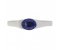 Maya modern oval shape blue sapphire solitaire ring top view