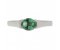 Maya modern oval shape emerald solitaire ring top view