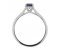 Kiss style round blue sapphire solitaire ring side