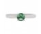 Kiss style round emerald solitaire ring top view