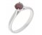 Kiss style round ruby solitaire ring