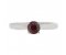 Kiss style round ruby solitaire ring top view