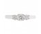 Vienna round brilliant cut diamond trilogy ring top view