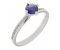 Classic twist style round blue sapphire and diamond set band ring