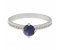 Classic twist style round blue sapphire and diamond set band ring angle view