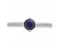 Classic twist style round blue sapphire and diamond set band ring top view