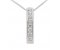 Modern channel set round diamond stick pendant