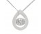 Pear drop modern oval cut diamond pendant