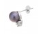 Round black pearl and diamond drop cluster earrings angle