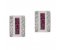 Art deco style round ruby and diamond cluster earrings main image