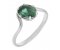 Modern oval emerald crossover solitaire ring main image