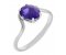 Modern oval tanzanite crossover solitaire ring main image