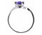 Modern oval tanzanite crossover solitaire ring side view