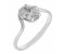 Modern oval cut diamond crossover solitaire engagement ring main image