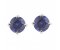 Classic round blue sapphire solitaire stud earrings main image