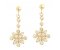 Art deco petal style drop diamond cluster earrings main image yellow