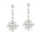 Art deco petal style drop diamond cluster earrings main image white
