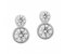 Round rubover set classic diamond drop earrings main image
