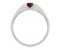 Maya modern round ruby solitaire ring side view