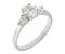 Classic oval cut diamond engagement ring with pear shape side stones main image