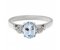 Olivia oval shape aquamarine and round brilliant cut diamond trilogy ring top view