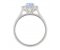 Crystal oval aquamarine and diamond halo cluster ring side image