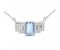 Art deco wing emerald cut aquamarine and baguette diamond pendant main image