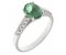 Bella classic oval emerald ring with round diamond set shoulders main image