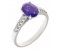 Bella classic oval tanzanite ring with round diamond set shoulders main image