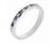 Classic channel set round blue sapphire and diamond eternity ring main image