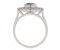 Clarice Art deco round blue sapphire and diamond halo cluster ring side view