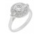 Clarice Art deco round brilliant cut diamond halo cluster ring main image