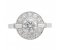 Clarice Art deco round brilliant cut diamond halo cluster ring top view