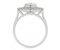 Clarice Art deco round brilliant cut diamond halo cluster ring side view