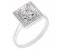 Leo Art deco style asscher and round diamond halo cluster ring main image