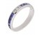 Square blue sapphire and princess cut diamond eternity ring main image