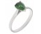 Classic pear shape emerald solitaire ring main image