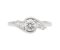 Classic five stone round brilliant cut diamond crossover ring top view