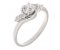 Classic five stone round brilliant cut diamond crossover ring main image