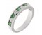 Classic channel set round emerald and diamond eternity ring white colour