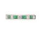 Classic channel set round emerald and diamond eternity ring top view