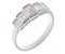 Art deco emerald and baguette cut diamond five stone eternity ring main image