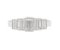 Art deco emerald and baguette cut diamond five stone eternity ring top view
